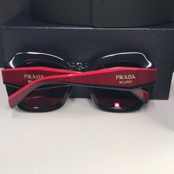 New Authentic Prada PR16YS 1AB06Q Black and Pink Women\'s Sunglasses New Authentic Prada PR16YS 1AB06Q Black and Pink Women main image 3